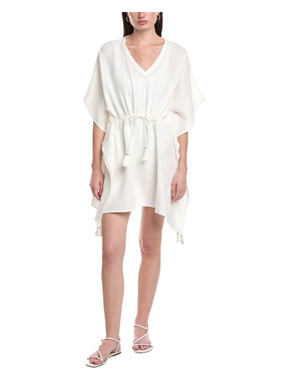 womens Supersoft Gauze Caftan, os, White