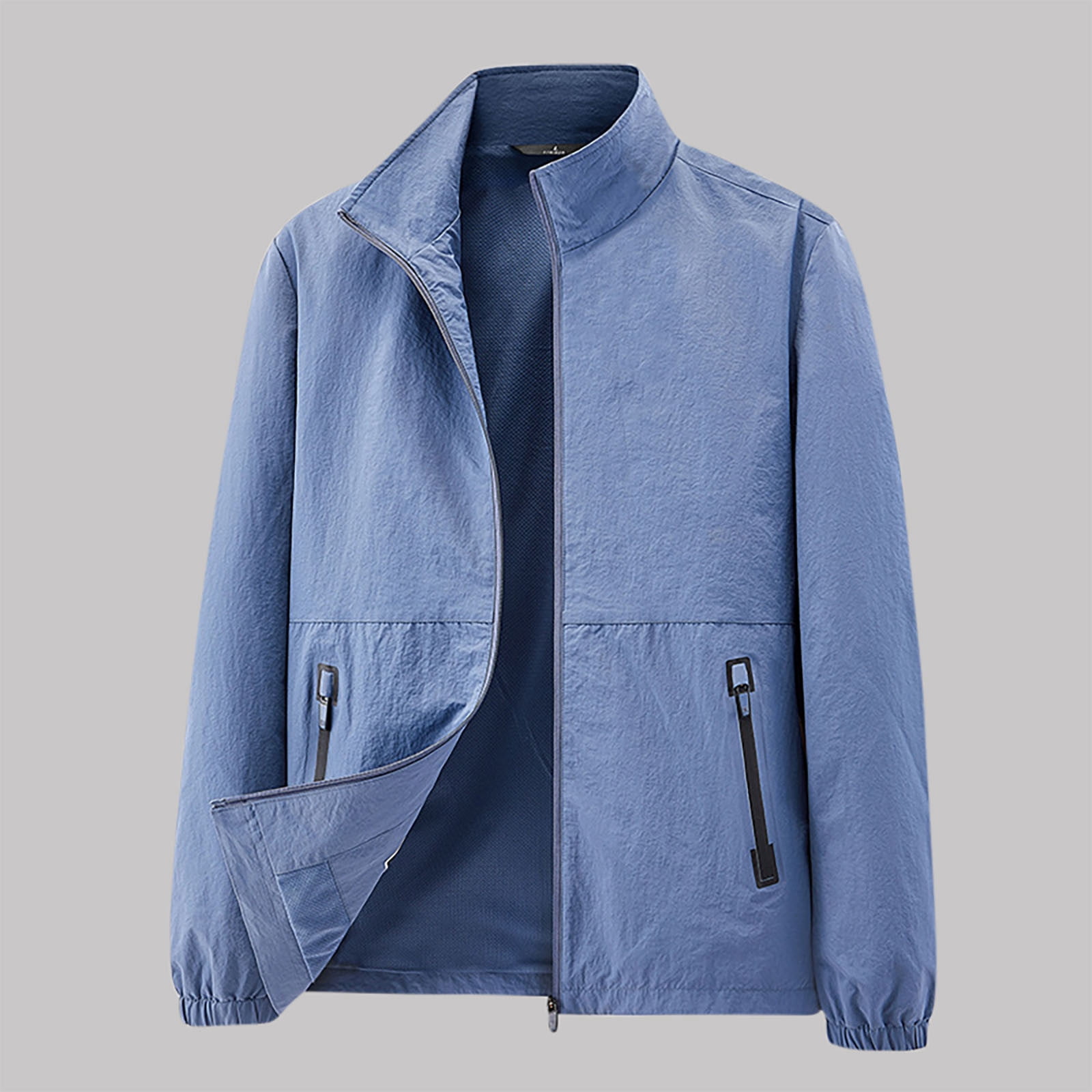 Men's Collared Neck Long Sleeve Jacket