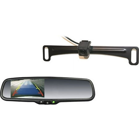 EchoMaster - 4.3” Rear-View Mirror Monitor and Back-Up Camera Kit - Black