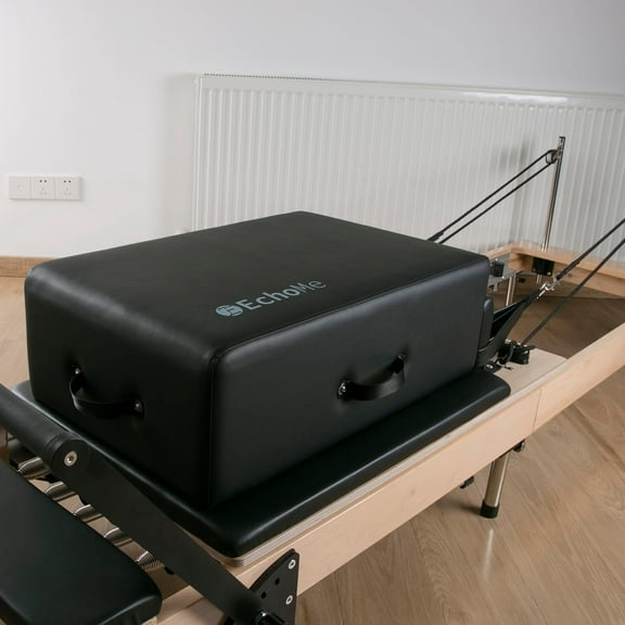 EchoMe Pilates Reformer Sitting Box, Pilates Reformer Accessory for Exercises (Soft Darker)