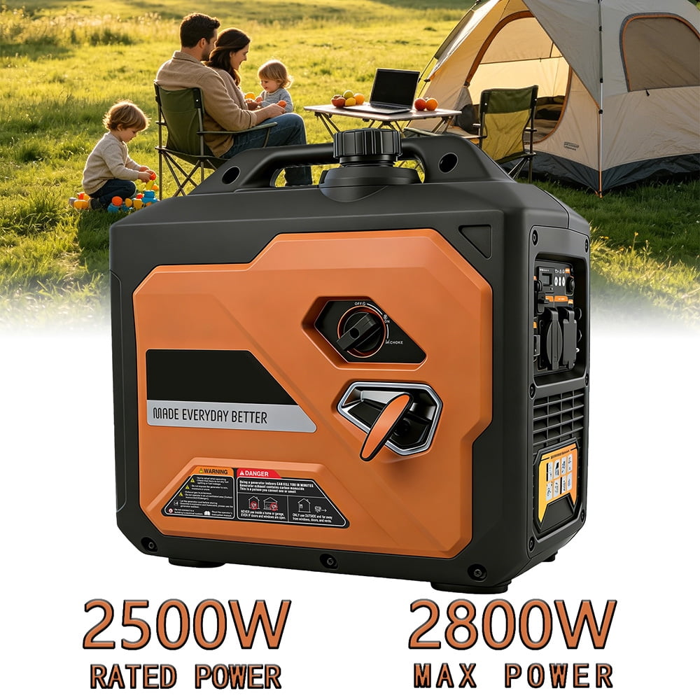 EchoNexus 2500W Lighweight Portable Power Station,Quiet Portable Inverter Generators for Home Use,Outdoor Camping,Emergencies,Rv And Home Essentials
