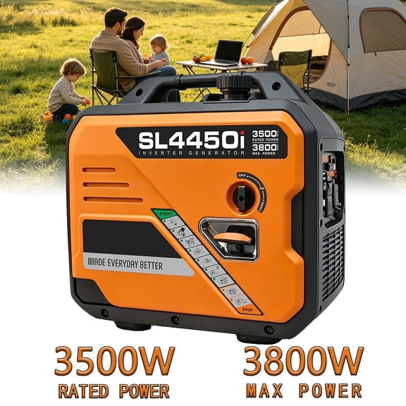 EchoNexus 3500W Lighweight Portable Power Station,Quiet Portable Inverter Generators for Home Use,Outdoor Camping,Emergencies,Rv And Home Essentials
