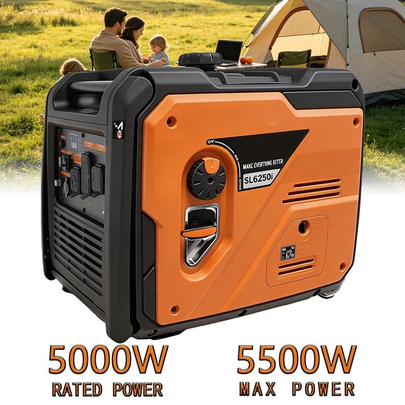 EchoNexus 5000W Lighweight Portable Power Station,Quiet Portable Inverter Generators for Home Use,Outdoor Camping,Emergencies,Rv And Home Essentials
