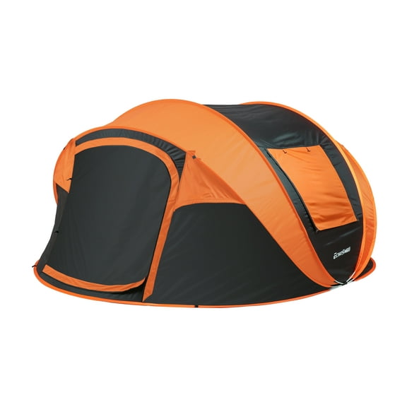 EchoSmile 8-Person Black and Orange Pop Up Boat Tent