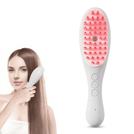 HQX Laser Scalp Massager Comb, Red Blue Light Therapy, Hair Growth