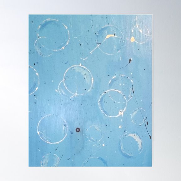 Echoes In The Water – The Dance Of The Ripples Poster Wall Art, Modern Wall Decor For Living Room Bedroom, 8x12 UNFRAMED