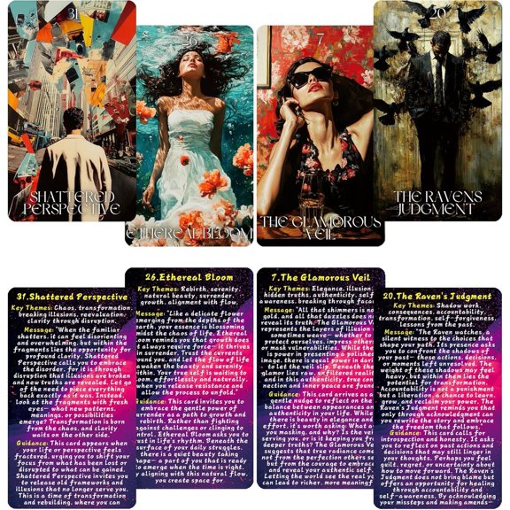 Echoes of The Soul Oracle Cards with Guidebook, 80 Oralce Deck Help You delve into The Realms of Introspection, Emotional Healing, and Spiritual Alignment