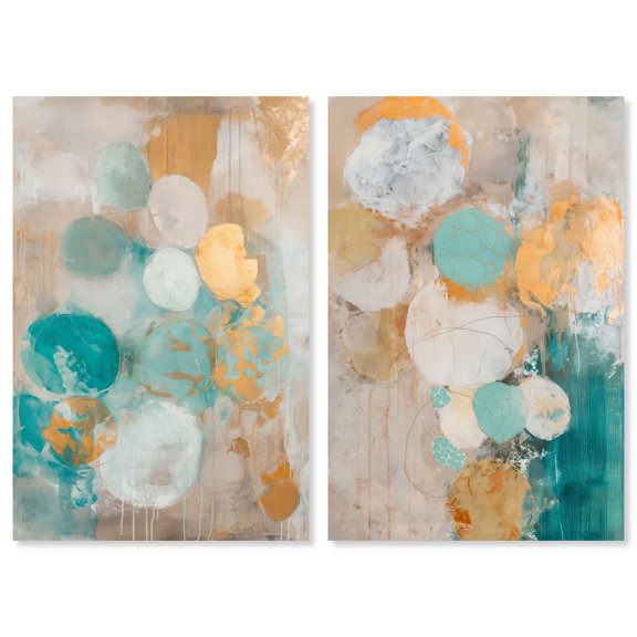 Echoes of Dawn Set Canvas Set of 2 Trendy Art Prints by Art Remedy, Gallery Wrapped, 30 x 45