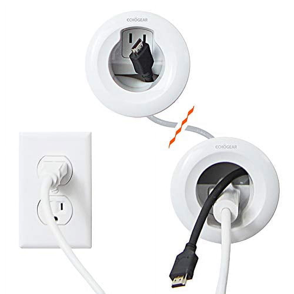 TV Wire Hider Kit for Wall Mount TV, White in Wall Cable Management Kit,  Includes 2 Pass Throughs and Hole Saw Drill Attachment for Easy Install -  Yahoo Shopping