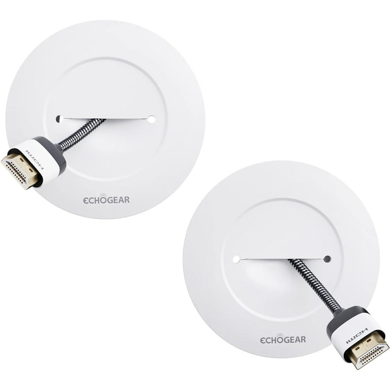 Echogear White In Wall Cable Hider Wire Concealer Pass Through Grommets Management Kit Walmart