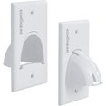ECHOGEAR White In Wall Cable Hider For Wall Mount TV Single Gang Pass