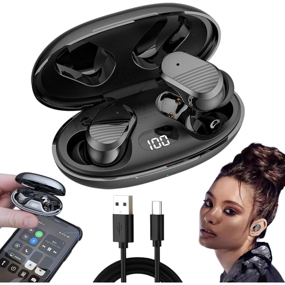 Echolabs Ear Buds 2025 Edition, Echolabs Audio Earbuds Wireless Bluetooth, Echo Labs Earbuds 2025, Noise Cancelling with LED Display for Sports Workout