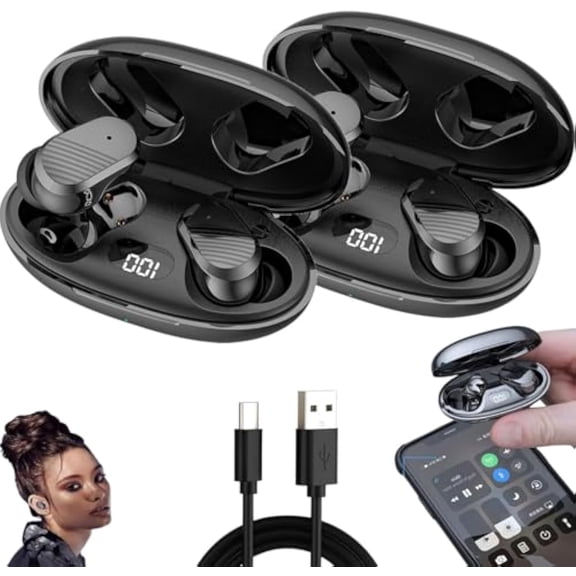 Echolabs Ear Buds 2025 New Edition, Echolabs Audio Earbuds Wireless Bluetooth, Echolabs Earbuds 2025, Noise Cancelling with LED Display for Sports Workout (2PCS)