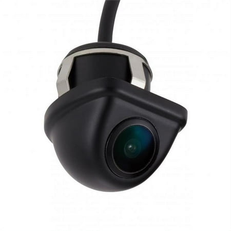 EchoMaster - Universal Mini Lip Mount Back-Up or Front View Camera with Parking Lines - Black