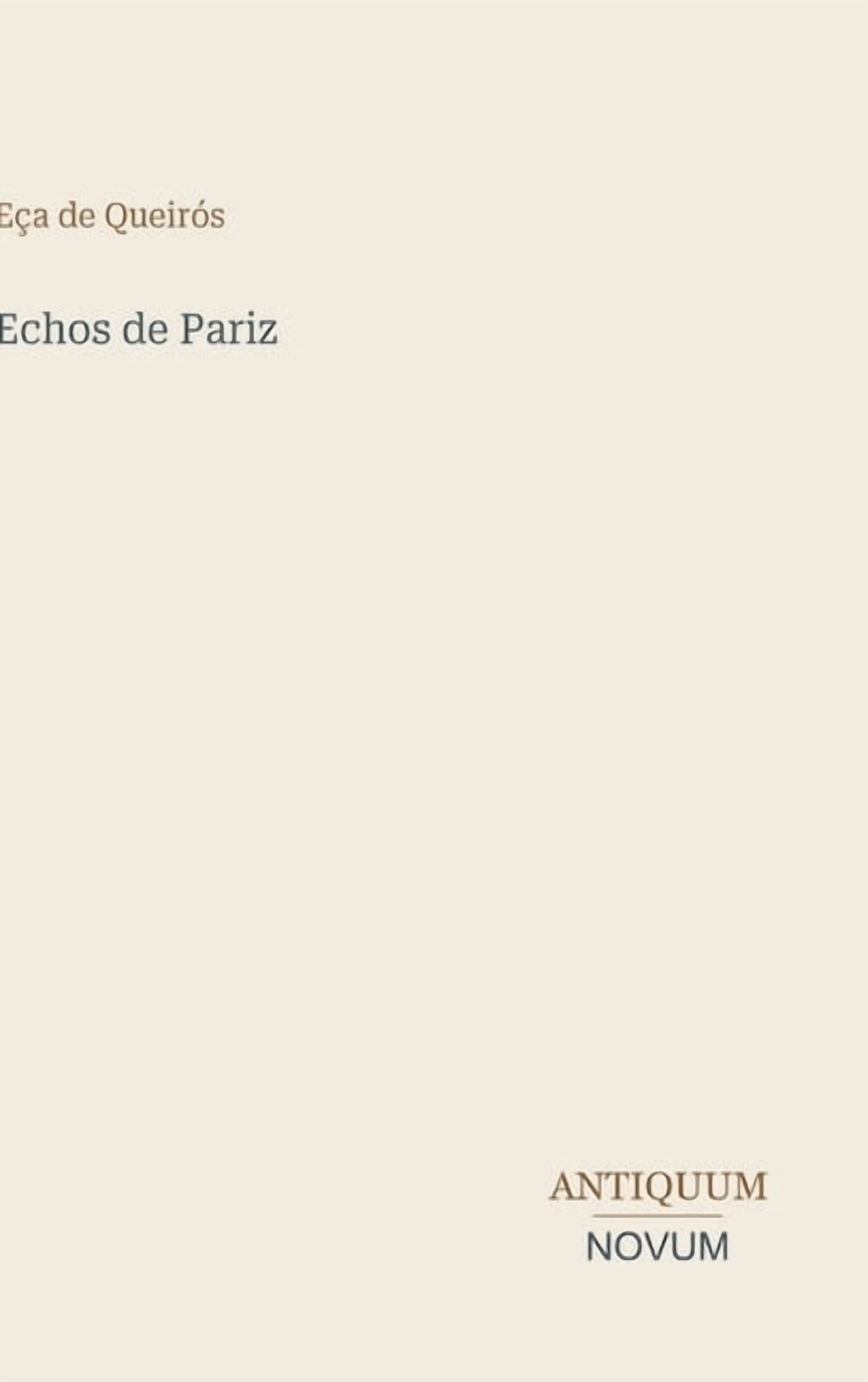 Echos de Pariz, (Hardcover)