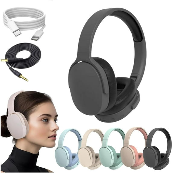 Echosilence X Headphones, Inallseason Headphones, Memory Foam Ear Cups, Over Ear Headphones, Head Phones Over The Ears, for Travel, Home Office, Sport, Game, Gym