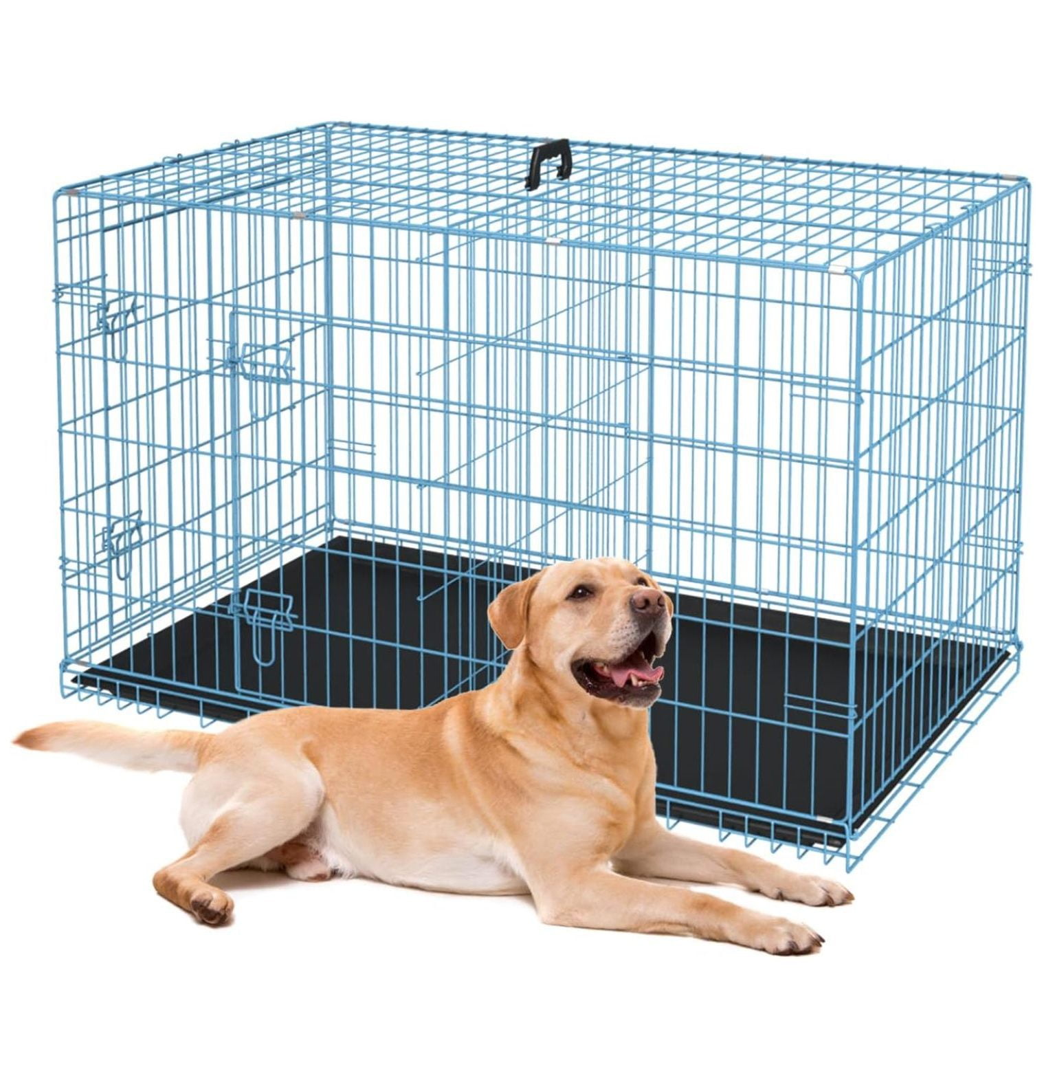 View of Echoworld 24,30,36,42, Inch Dog Crates for Large Dogs Folding Mental ...
