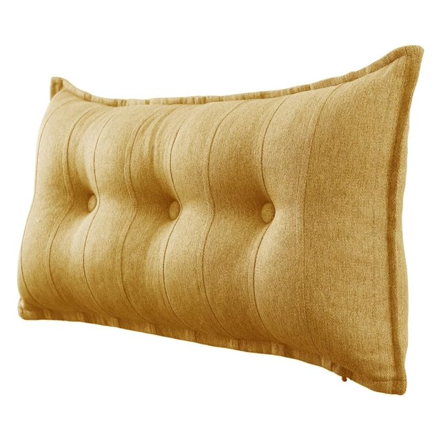 Echoworld Rectangular Headboard Pillow Bolster Pillow for Bed Back Rest Pillow for Sitting in Bed Daybed Pillows Back Support Pillow for Bed Reading Pillow Yellow