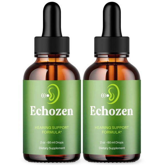 Echozen Ear Health Support Drops Natural Formula Healthy Hearing Supplement Echo Zen 60 Servings
