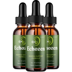 Echozen Healthy Ear Drops Support Supplement &ndash; Echo Zen Liquid Ear Ringing Relief for Hearing Support, 3 Pack, 3 Month Supply