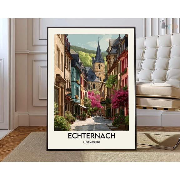 Echternach Luxembourg Abbey Poster, Unframed Paper Poster 8x10in