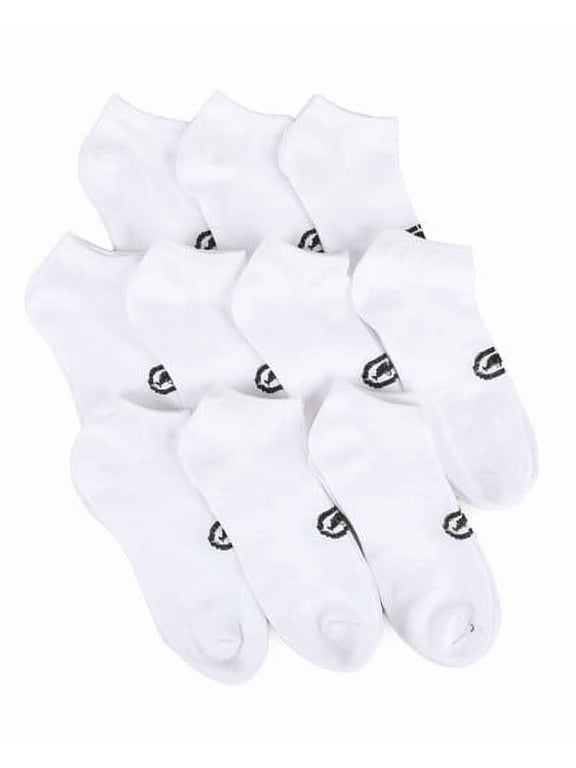 Ecko Men's Basic White Quick Dry No Show Athletic Socks (10 Pack)