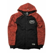 Ecko Mens Black & Red Hoodie Snap Front Jacket Small