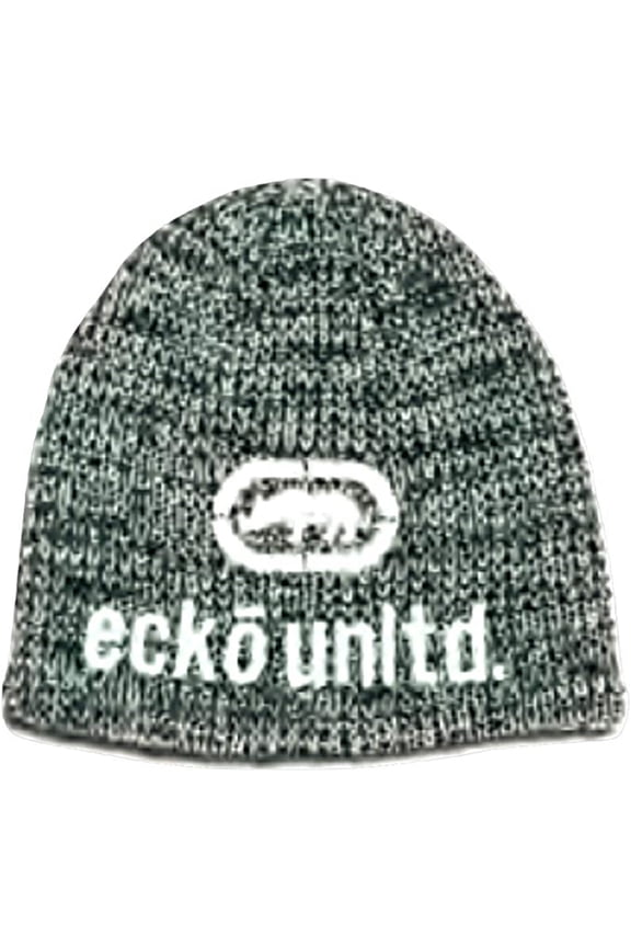 Ecko Unltd Beanie Hats, Knit Caps, Pom Beanie Hat Skull Cap for Adult Men and Women (Black White)