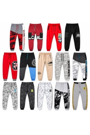 Ecko Unltd Men's Assorted Jogger Sweatpants Multipack, Random Graphic Joggers, 7-Pack, Size Random