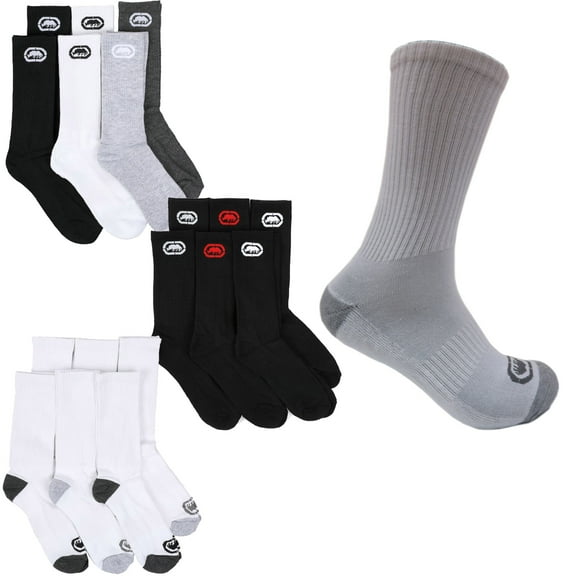 Ecko Unltd. Men's Half Cushion Crew Athletic Socks 6-Pack (Assorted)