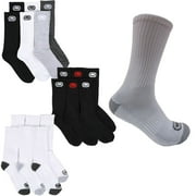 Ecko Unltd. Mens Half Cushion Crew Athletic Socks 6-Pack Assorted