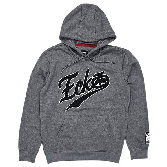Ecko Unltd Men's Hoodie Embroidered Logo Pullover Fleece Sweatshirt (Medium, Grey Marled)