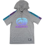 Ecko Unltd Mens Hoodie T-Shirt Gradient Puff Print Logo Short Sleeve Tee X-Large, Grey Marled