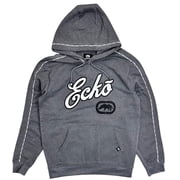 Ecko Unltd Men's Piping Logo Stripe Pullover Fleece Hoodie Medium, Grey Marled