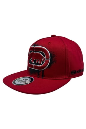 Ecko Unltd Men's Snapback Hat 3D Embroidered Logo Splatter Print Red Cap
