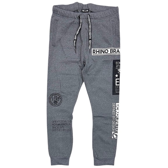 Ecko Unltd Men's Sweatpants All Over Print Fleece Jogger (XX-Large, Grey Heather)