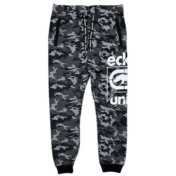 Ecko Unltd Men's Sweatpants Black Camo Fleece Jogger (Medium, Black Camo)