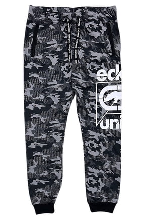Ecko Unltd Men's Sweatpants Black Camo Fleece Jogger (XX-Large, Black Camo)