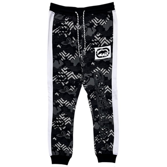 Ecko Unltd Men's Sweatpants Camo Fleece Jogger (XXX-Large, Black Camo)
