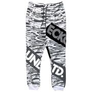 Ecko Unltd Mens Sweatpants Camo Puff Print Colorblock Fleece Jogger Large, White Camo