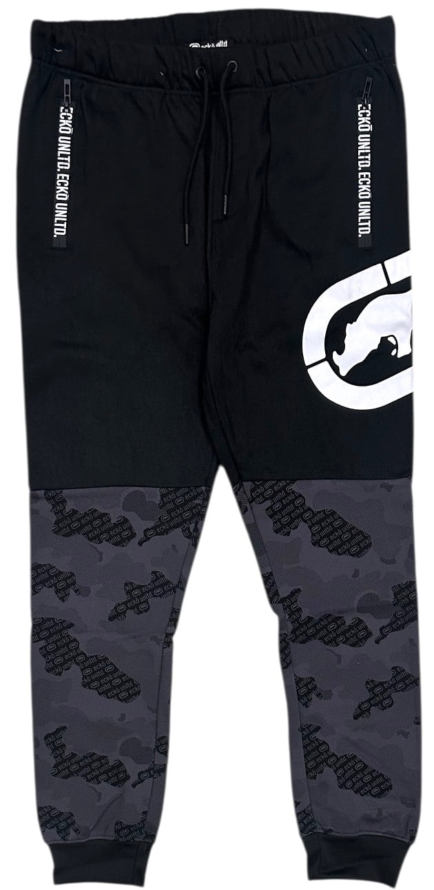 Ecko Unltd Men's Sweatpants Camo Puff Print Colorblock Fleece Jogger ...