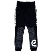 Ecko Unltd Men's Sweatpants Camo Sidestrip Logo Fleece Jogger -Large, Black