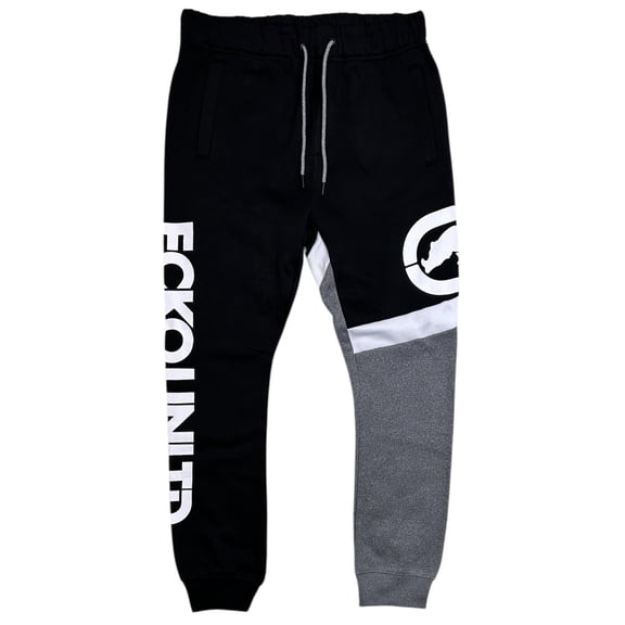 Ecko Unltd Men's Sweatpants Colorblock Fleece Jogger (Medium, Grey Marled)