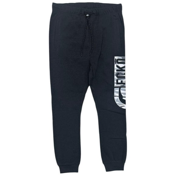 Ecko Unltd Men's Sweatpants Embroidered Camo Logo Charcoal Heather Fleece Jogger (X-Large, Charcoal Heather)