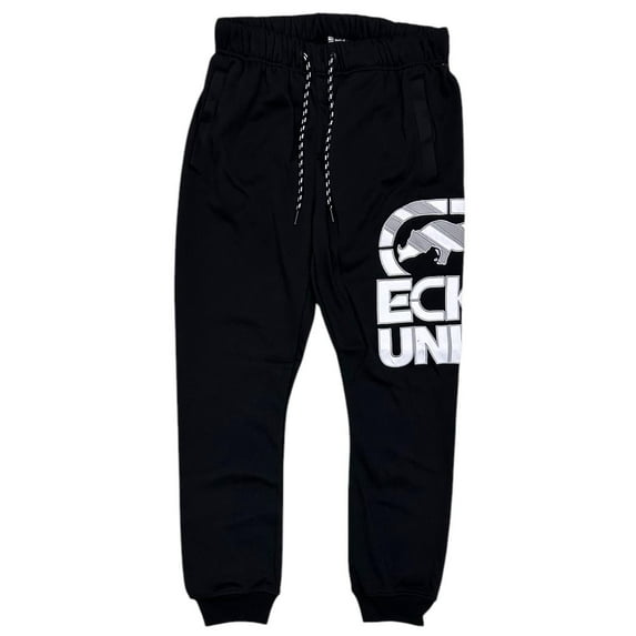 Ecko Unltd Men's Sweatpants Embroidered Logo Black Fleece Jogger (Small, Black)