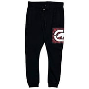 Ecko Unltd Mens Sweatpants Embroidered Logo Patch Fleece Jogger X-Large, Black