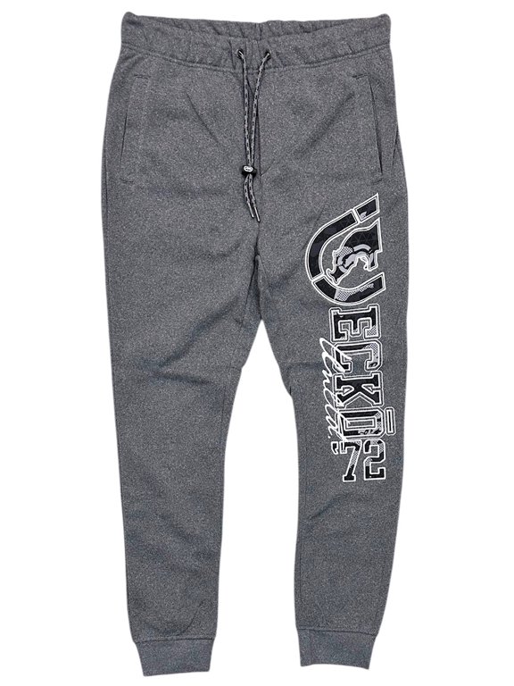 Ecko Unltd Men's Sweatpants Embroidered Since '72 Fleece Jogger (Medium, Grey Marled)