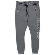 Ecko Unltd Mens Sweatpants Embroidered Vertical Logo Fleece Jogger XX-Large, Grey Marled