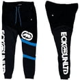 thumbnail image 1 of Ecko Unltd Men's Sweatpants Puff Print Colorblock Fleece Jogger (X-Large, Charcoal Heather/Black), 1 of 5