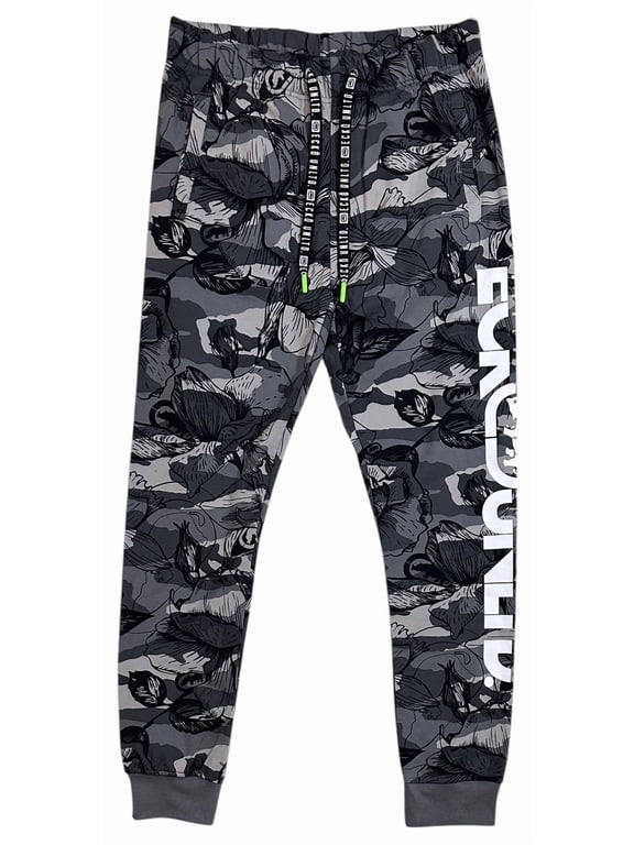 Ecko Unltd Men's Sweatpants Tropical Print Street Camo Fleece Jogger (Medium, Street Camo)